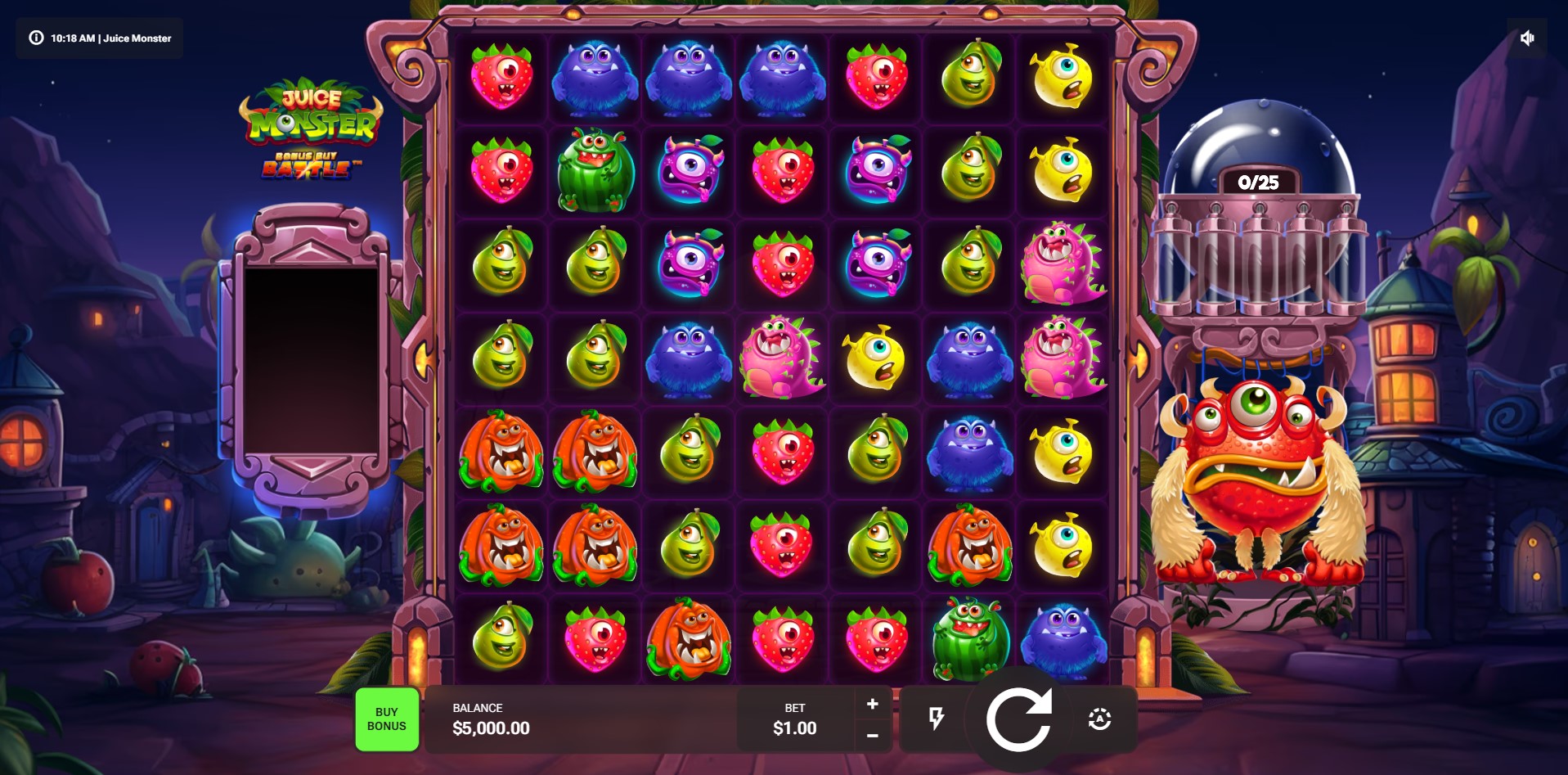 Скриншот слота Monsters от Fazi