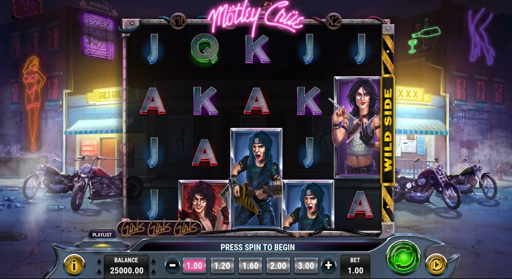 Скриншот слота Motley Crue от Play'n GO