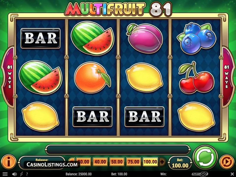 Скриншот слота Multifruit 81 от Play'n GO