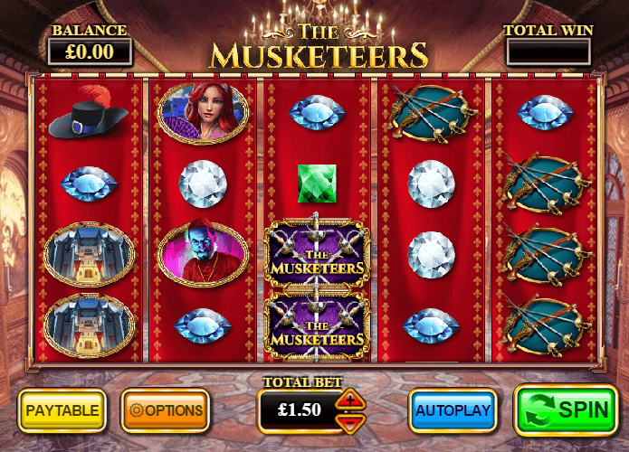 Скриншот слота Musketeers от Capecod Gaming
