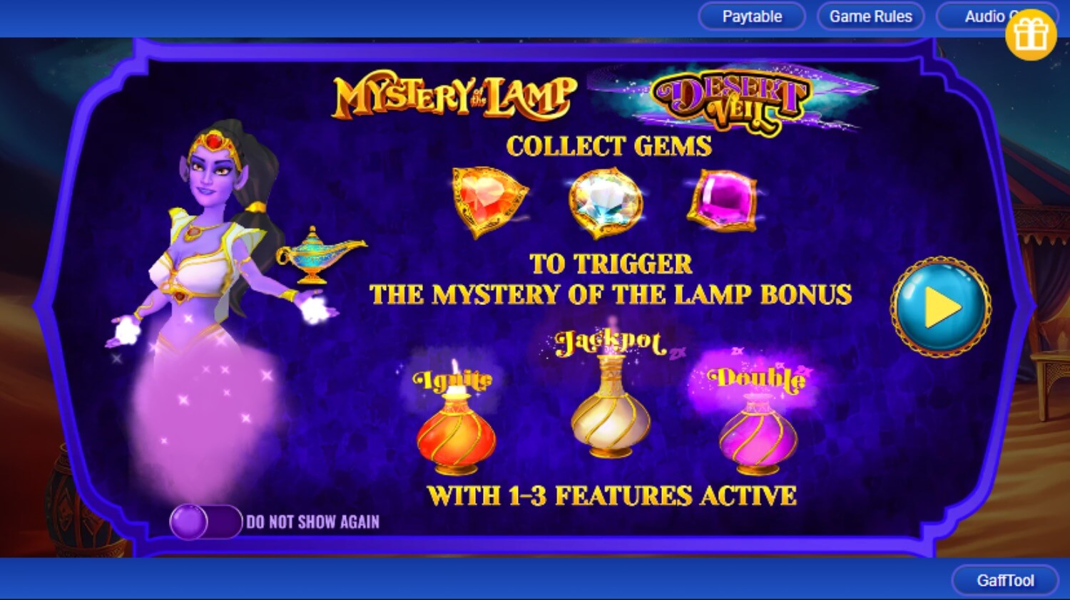 Скриншот слота Mysterious Gems от Genesis Gaming