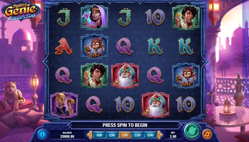 Скриншот слота Mystery Genie Fortunes of the Lamp от Play'n GO