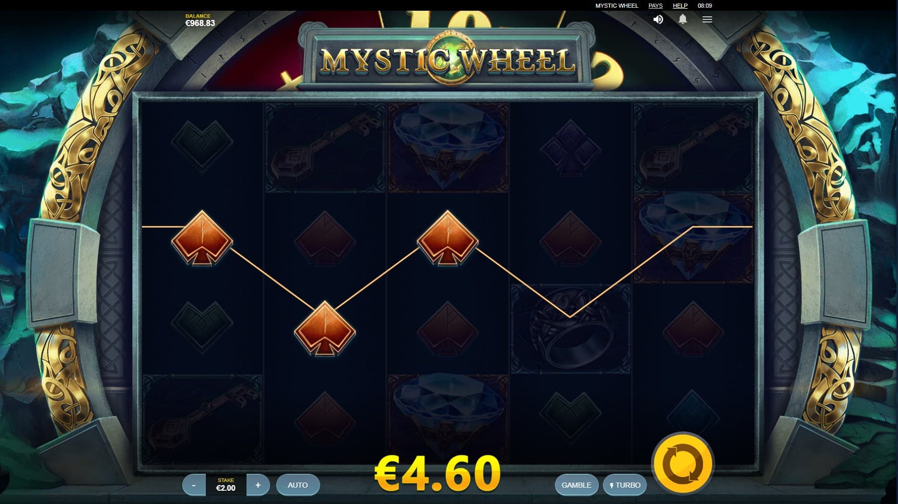 Скриншот слота Mystic Wheel от Red Tiger Gaming