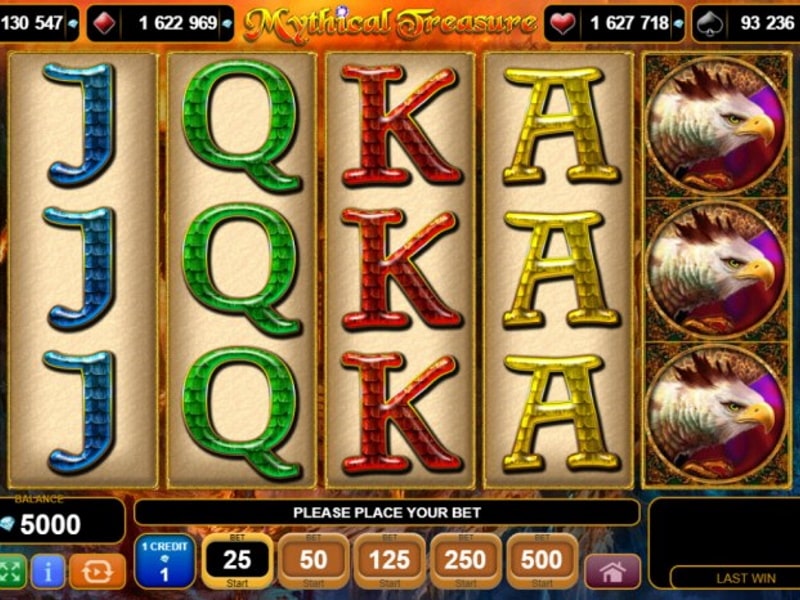 Скриншот слота Mythical Treasure от EGT Interactive