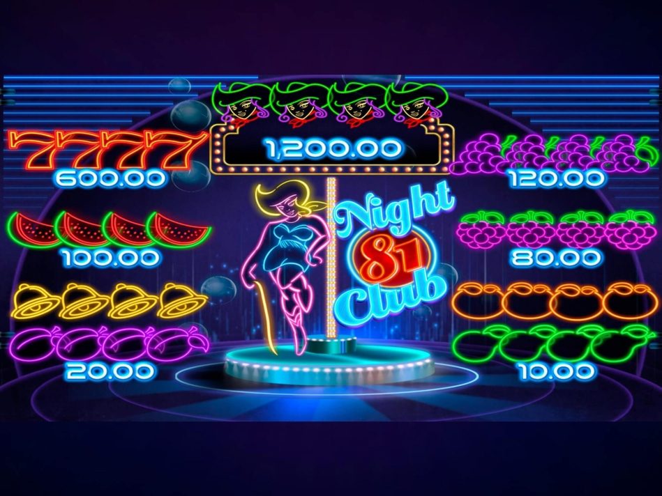 Скриншот слота Night Club 81 от Wazdan