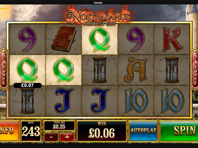 Скриншот слота Nostradamus от Playtech