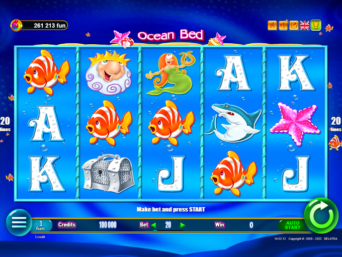 Скриншот слота Ocean Bed от Belatra Games