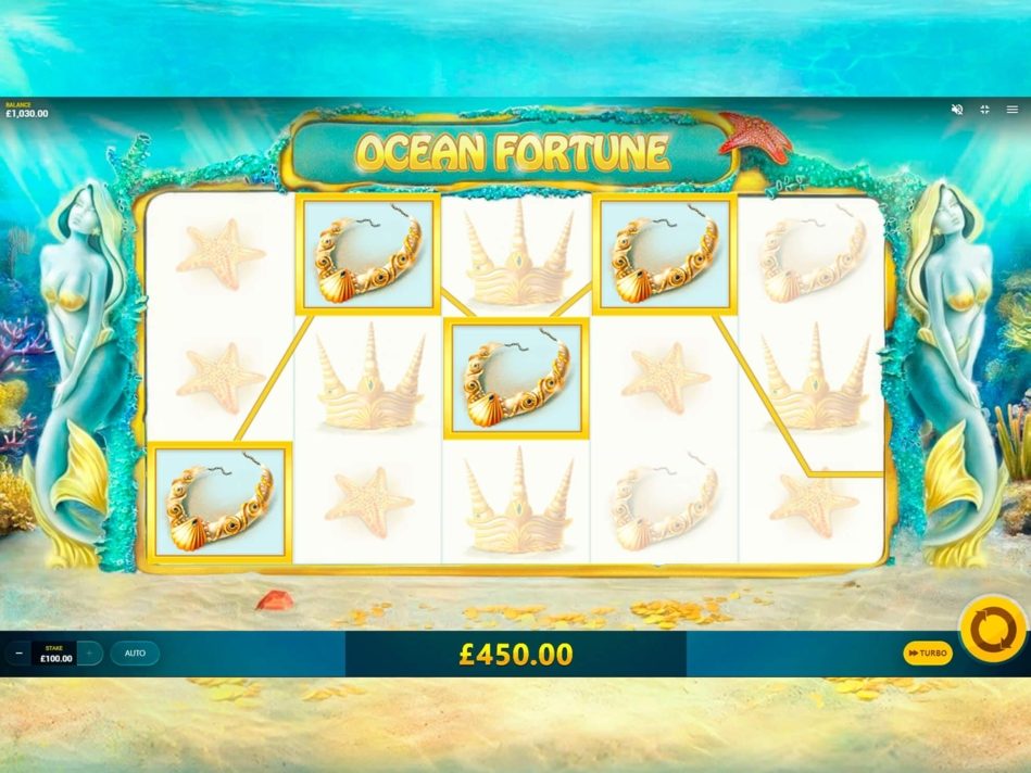 Скриншот слота Ocean Fortune от Red Tiger Gaming