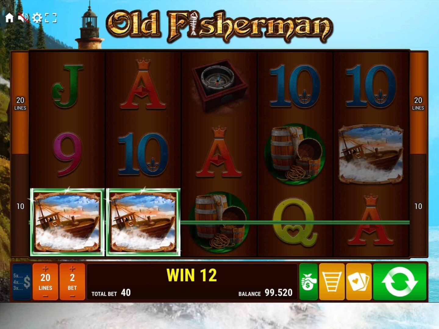 Скриншот слота Old Fisherman от Gamomat