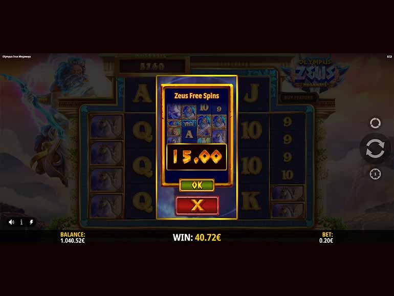 Скриншот слота Olympus Zeus Megaways от iSoftBet