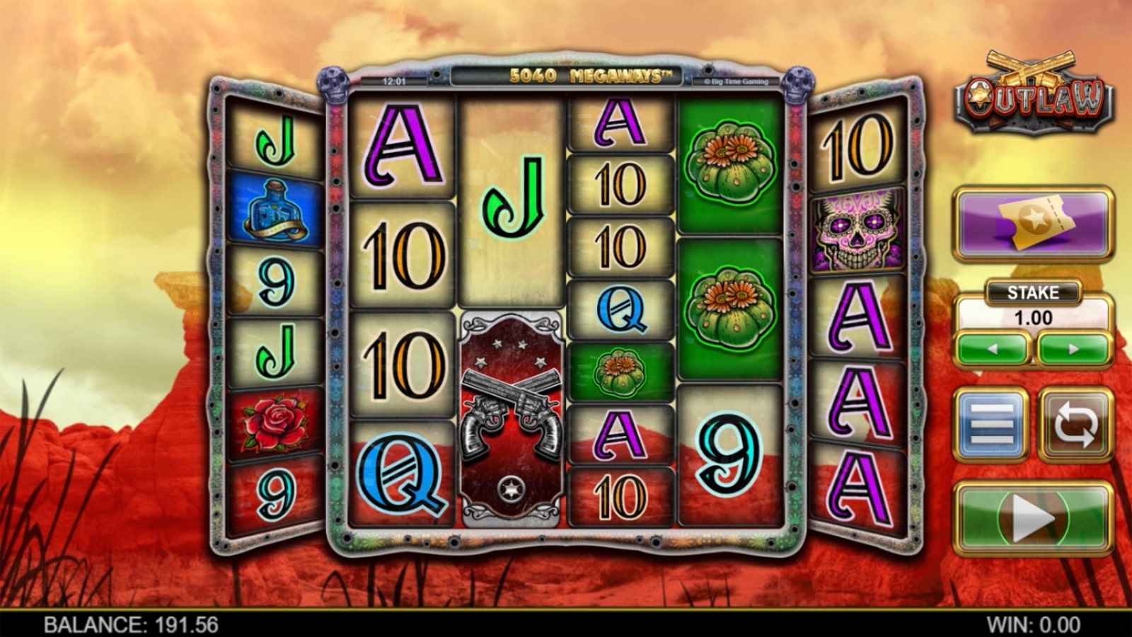 Скриншот слота Outlaws от Slotmill