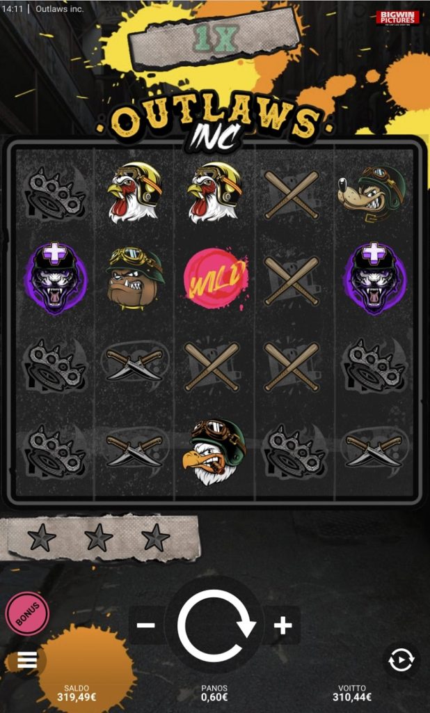 Скриншот слота Outlaws Inc от Hacksaw Gaming