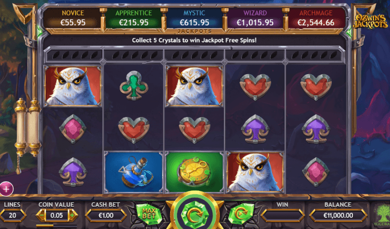 Скриншот слота Ozwin’s Jackpots от Yggdrasil Gaming