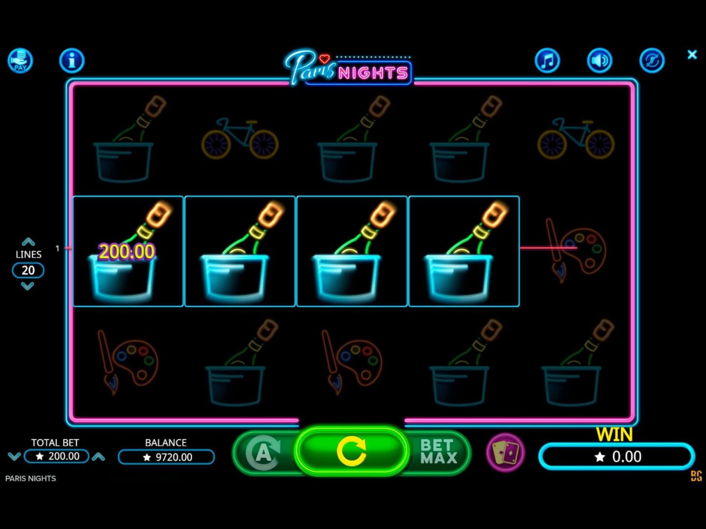 Скриншот слота Paris Nights от Booming Games