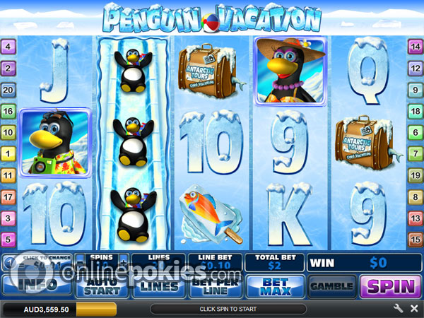 Скриншот слота Penguin Vacation от Playtech