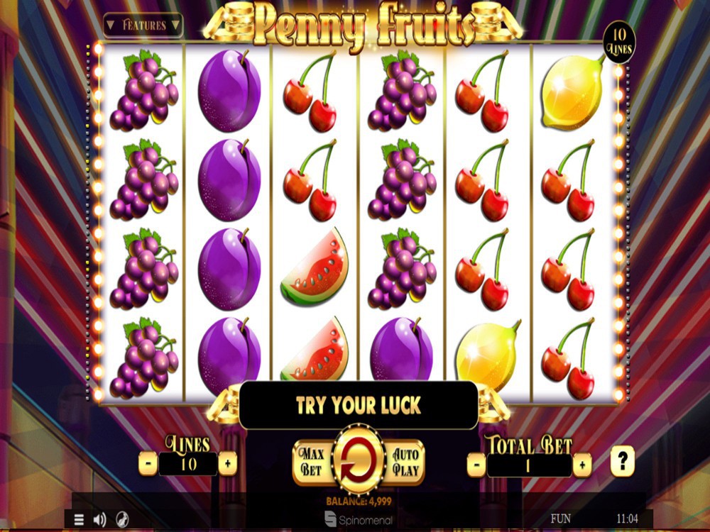 Скриншот слота Penny Fruits от Spinomenal