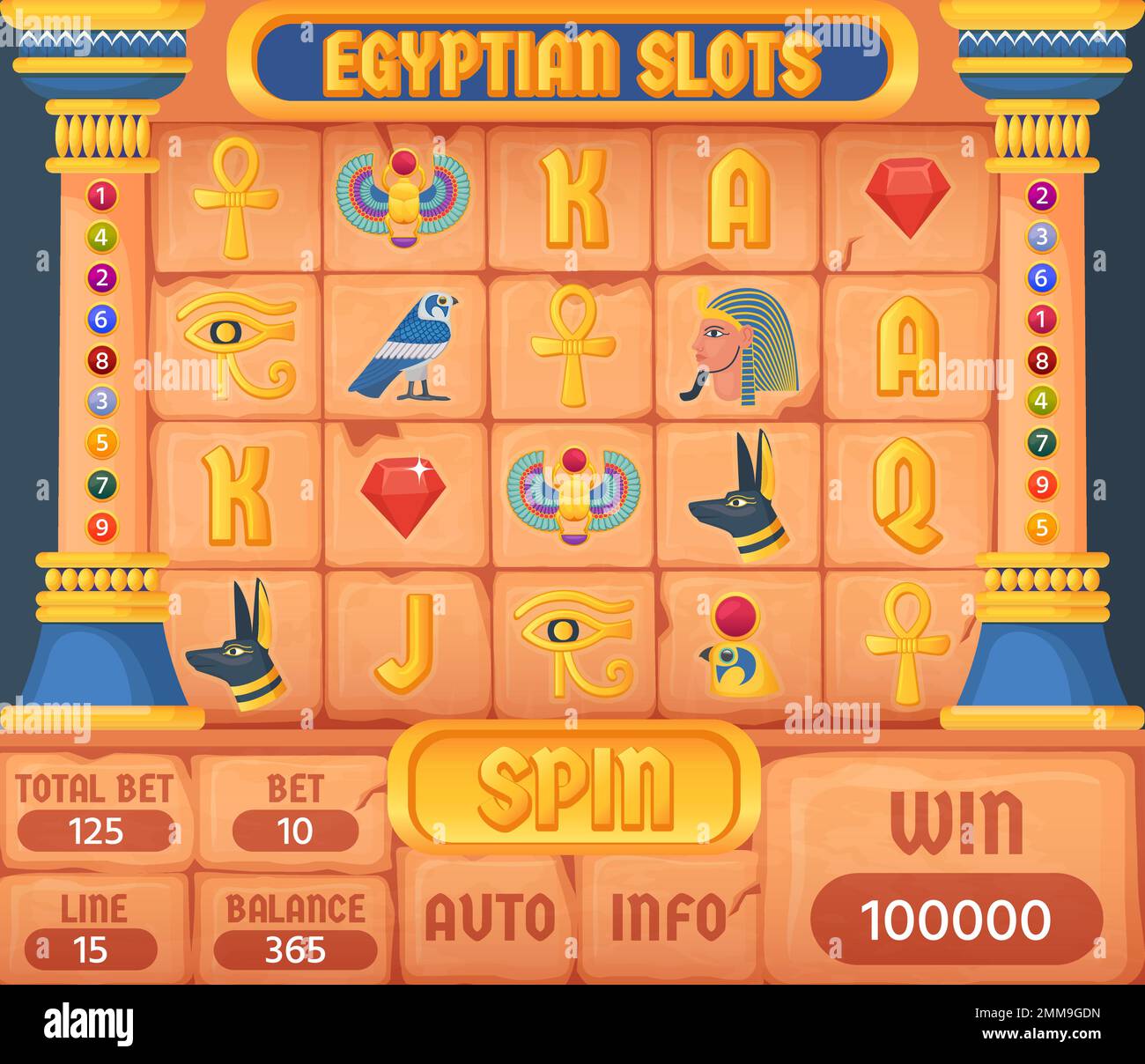 Скриншот слота Pharaon Slot от SmartSoft