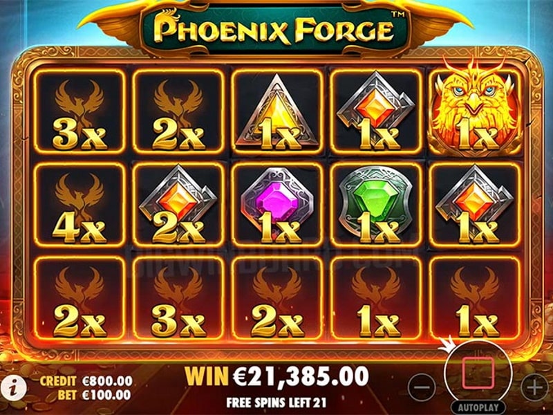 Скриншот слота Phoenix Forge от Pragmatic Play