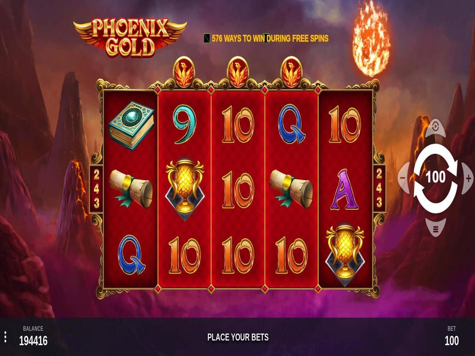 Скриншот слота Обзор игрового автомата Phoenix Gold от PariPlay