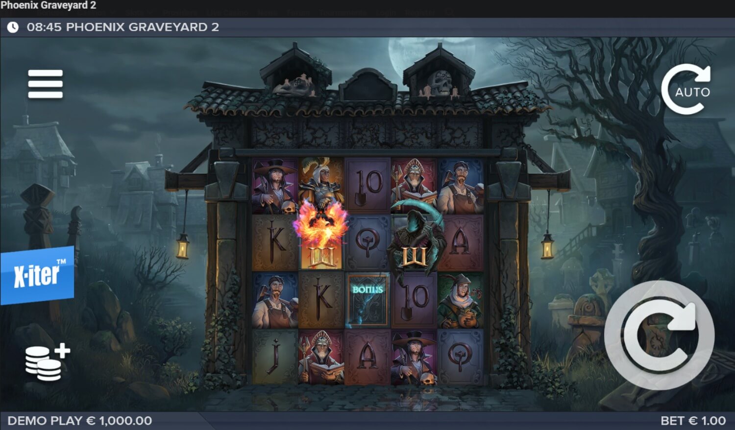 Скриншот слота Phoenix Graveyard от ELK Studios