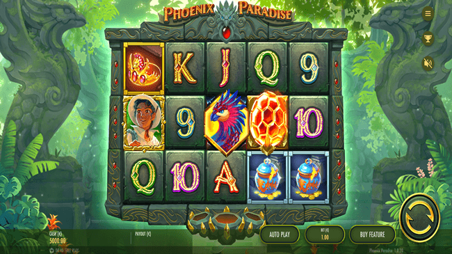 Скриншот слота Phoenix Paradise от Thunderkick