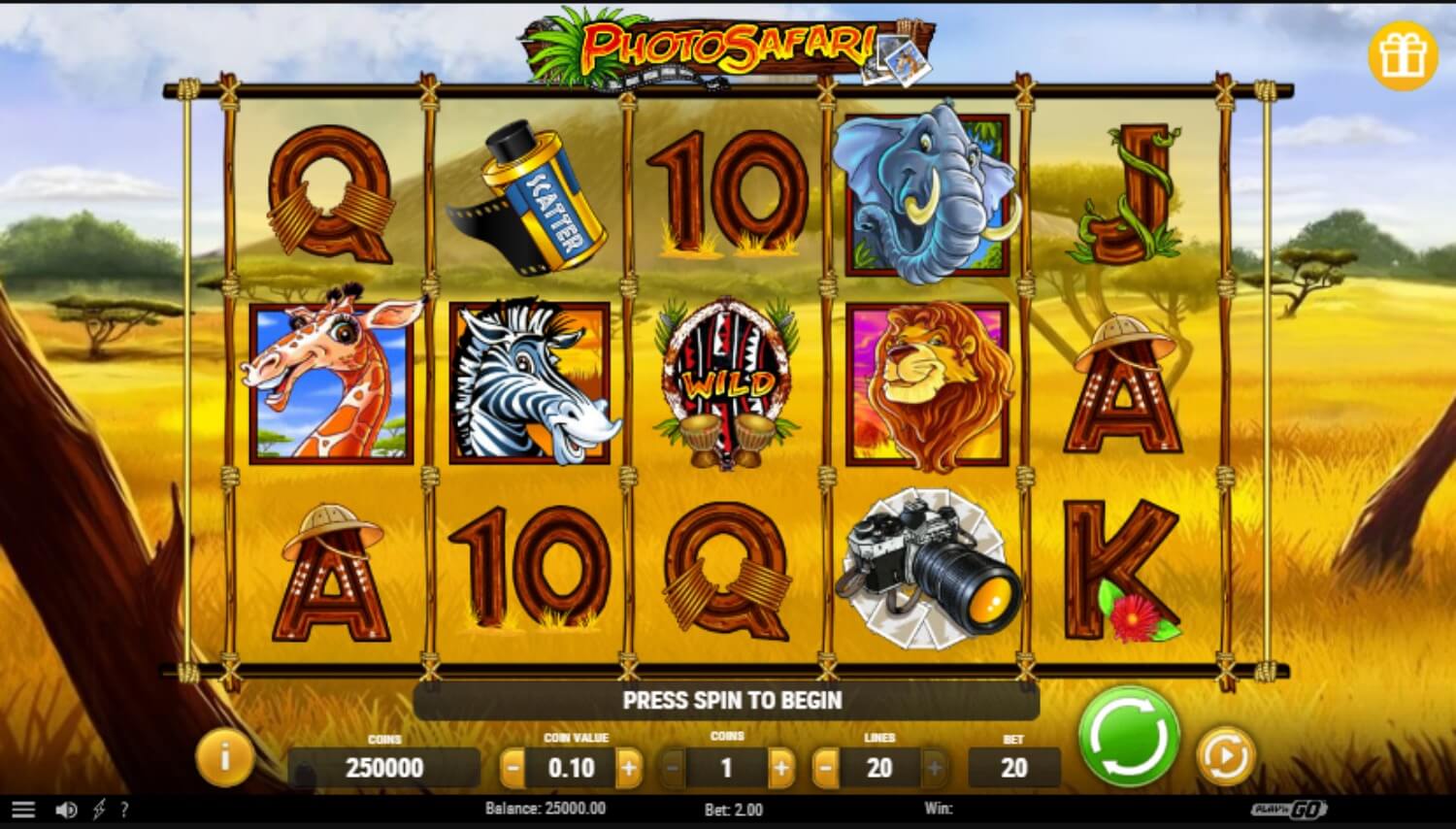 Скриншот слота Photo Safari от Play'n GO