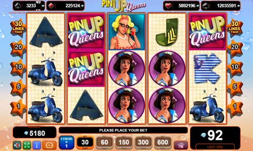 Скриншот слота Путешествия в игровом автомате Pin Up Queens от Amusnet