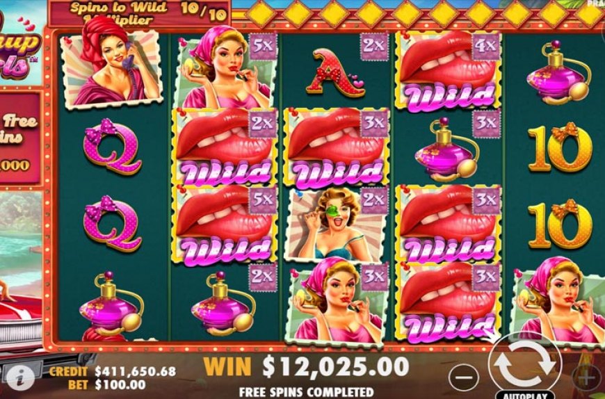 Скриншот слота Pinup Dolls от Mascot Gaming