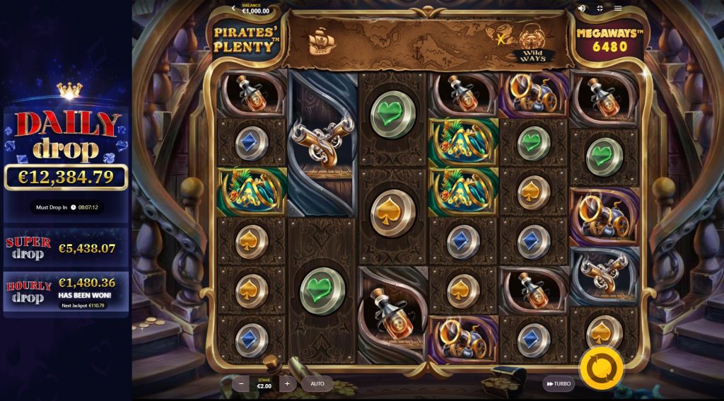 Скриншот слота Pirate’s Plenty Megaways от Red Tiger Gaming