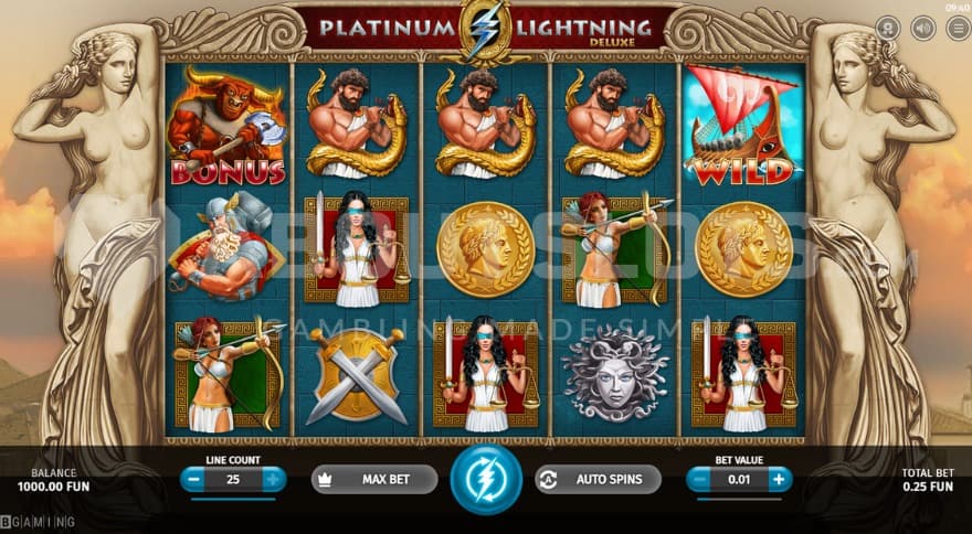 Скриншот слота Platinum Lightning Deluxe от BGaming