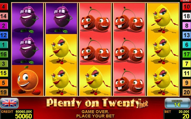 Скриншот слота Plenty on Twenty от Novomatic