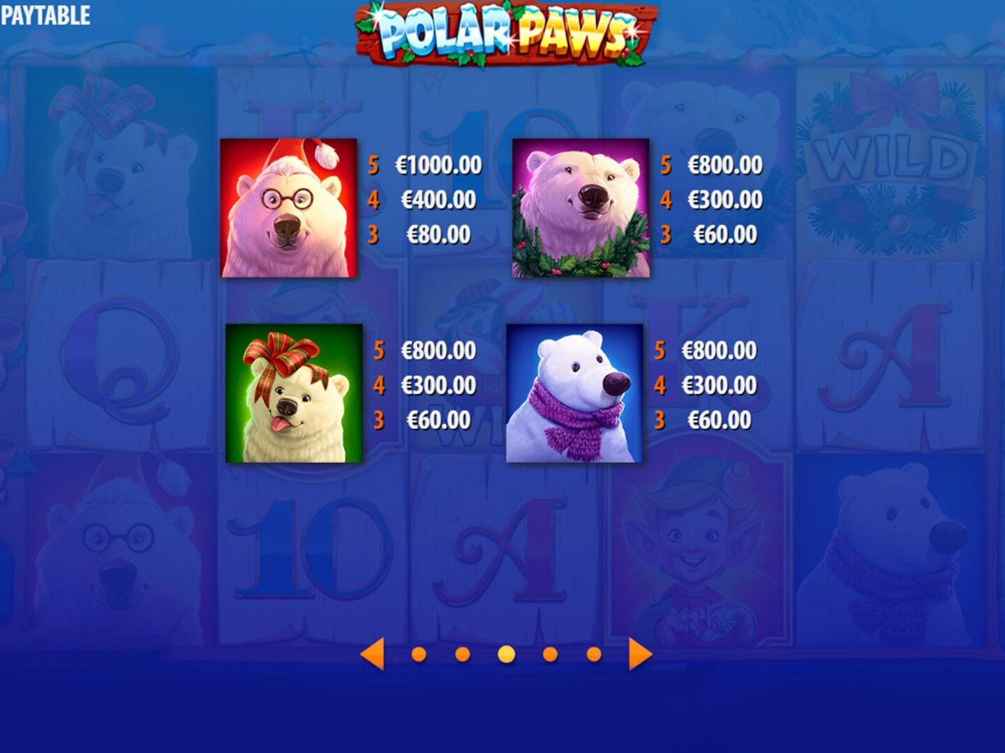 Скриншот слота Polar Paws от Quickspin