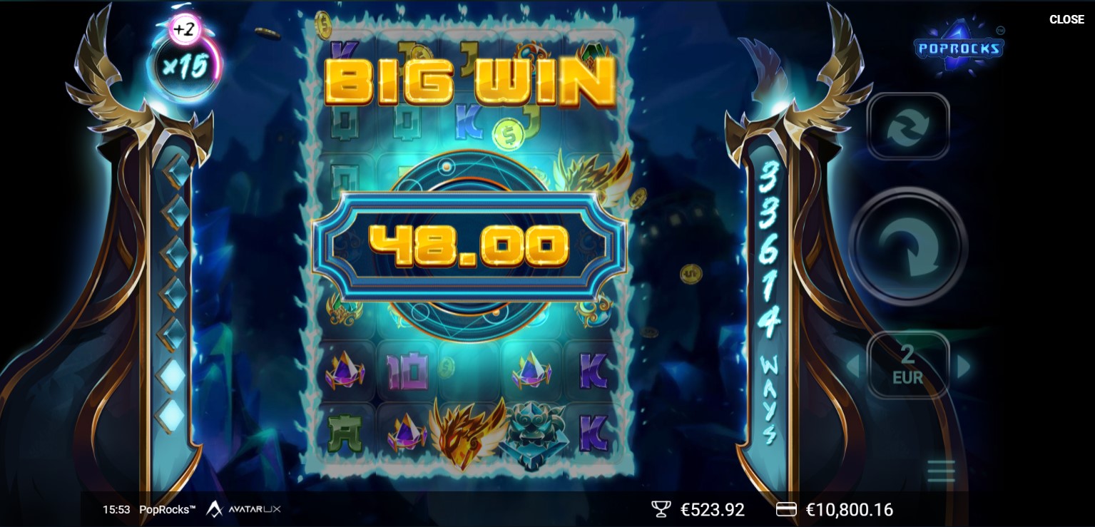 Скриншот слота PopRocks от AvatarUX