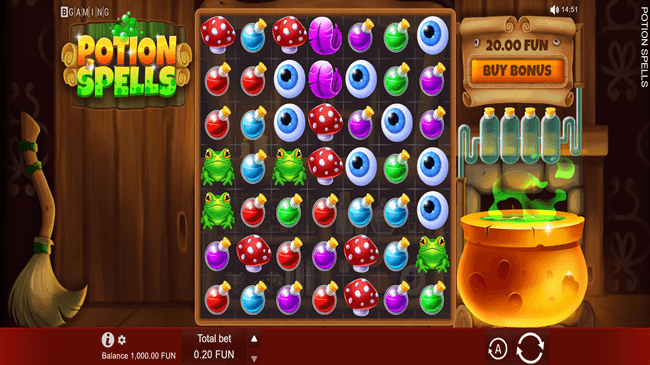 Скриншот слота Potion Spells от BGaming