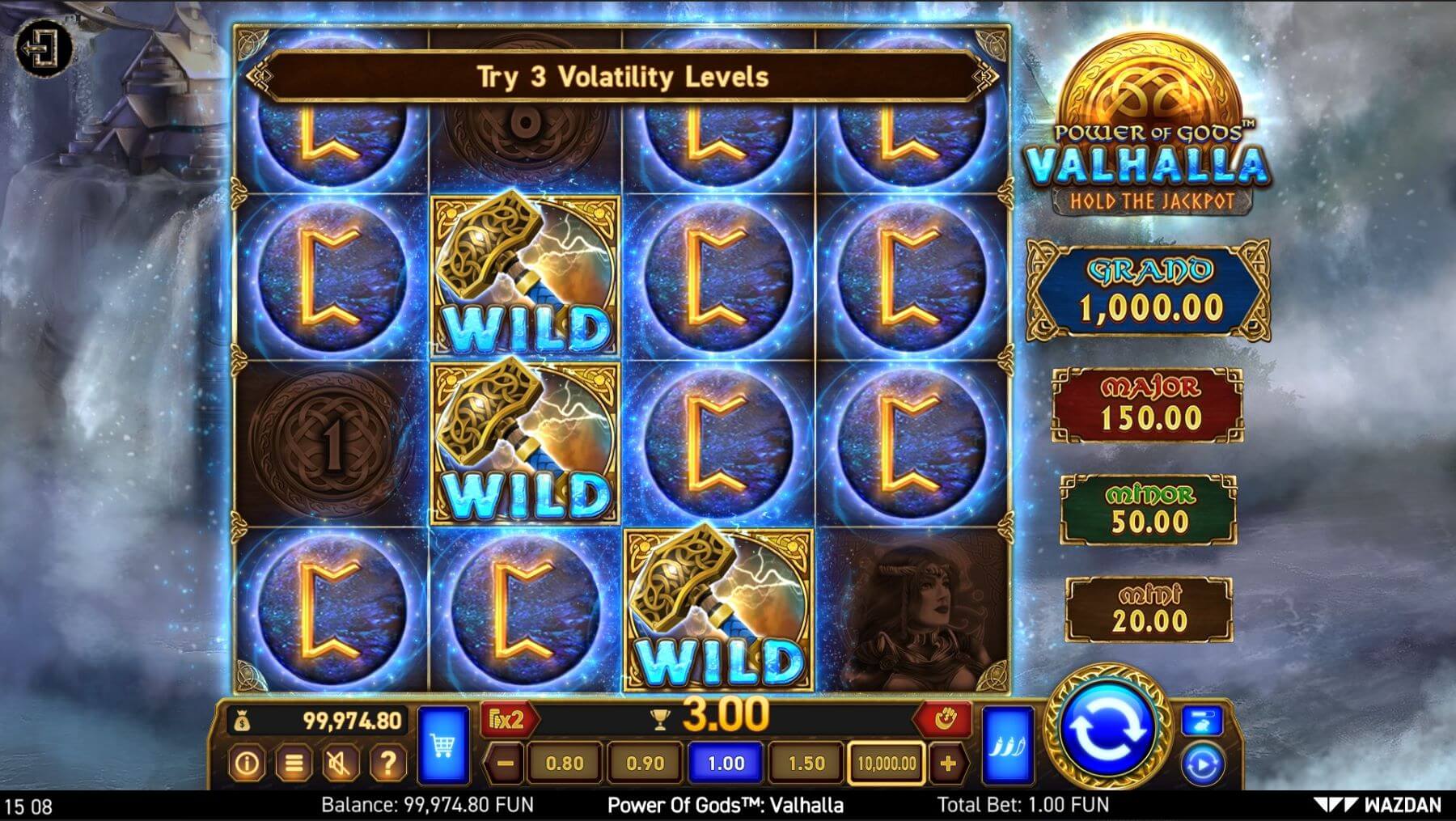 Скриншот слота Power of Gods: Valhalla от Wazdan