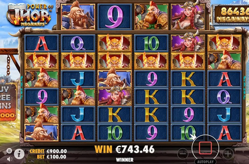Скриншот слота Power of Thor Megaways от Pragmatic Play