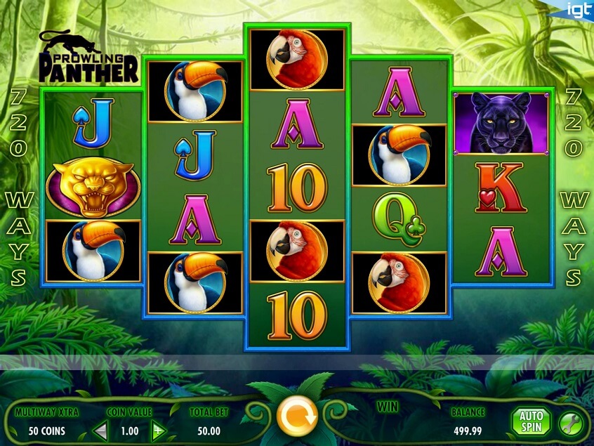 Скриншот слота Prowling Panther от IGT