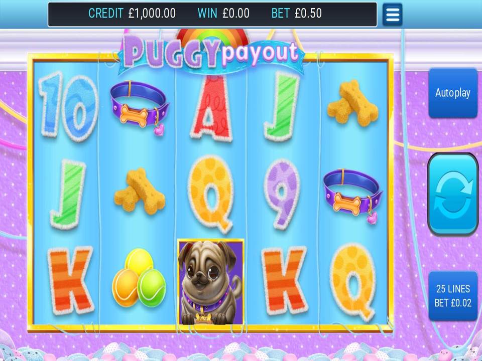 Скриншот слота Puggy Payout от Eyecon