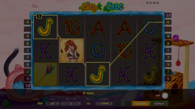 Скриншот слота Pussy Cats игровой автомат от 5MEN