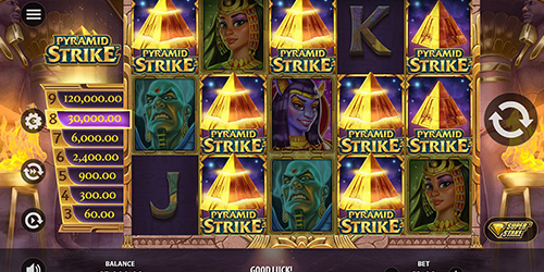 Скриншот слота Pyramid Strike от Stakelogic