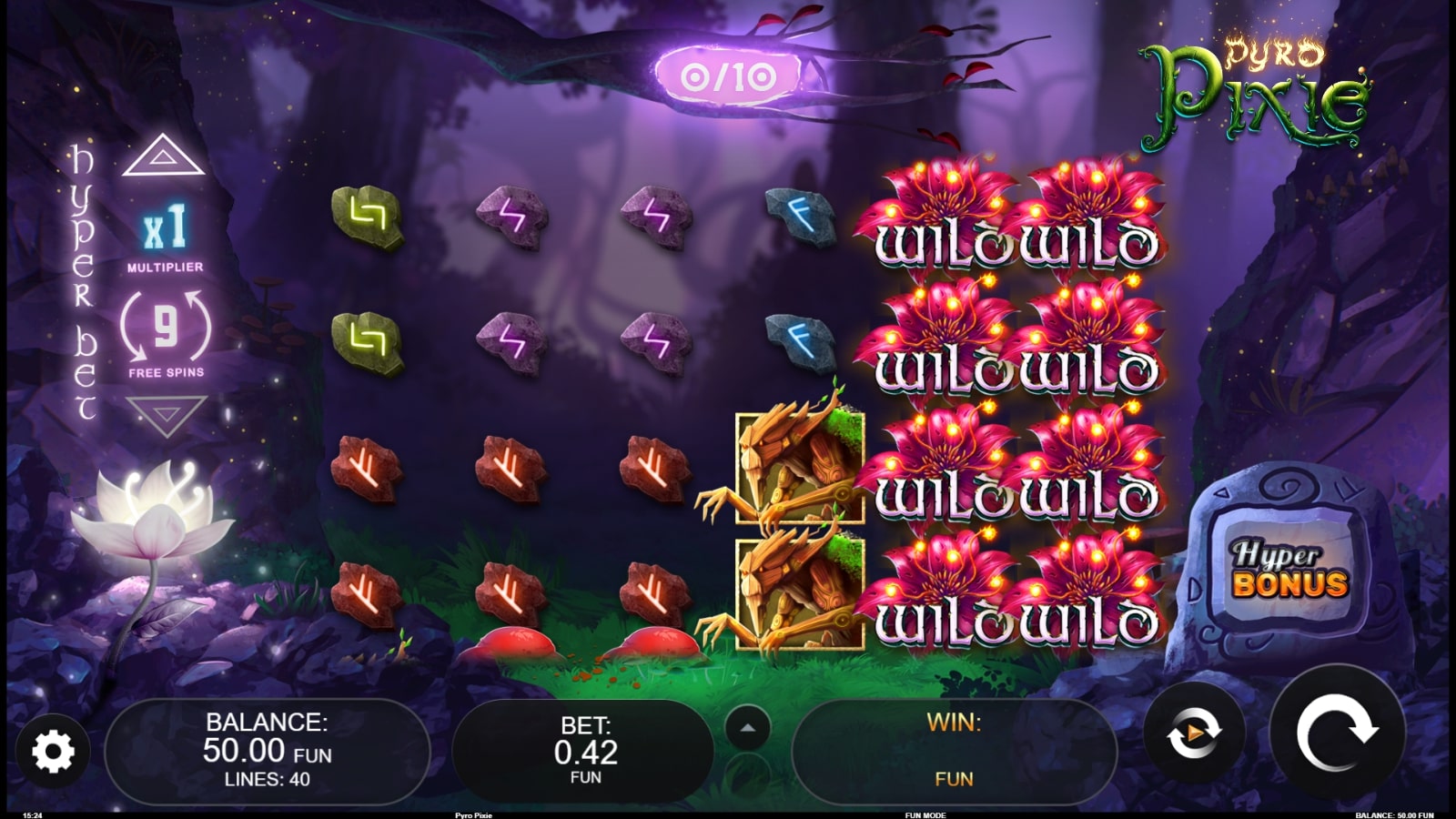 Скриншот слота Pyro Pixie от Kalamba Games