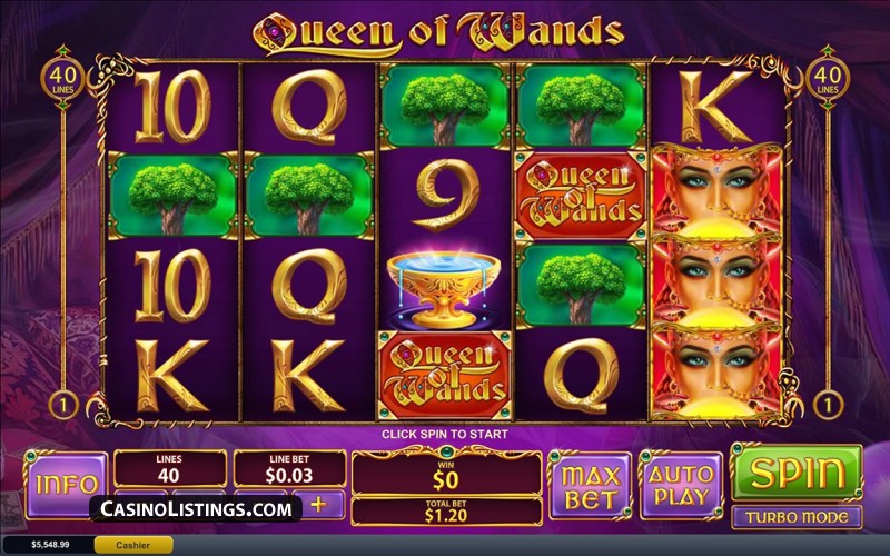 Скриншот слота Queen of Wands от Playtech