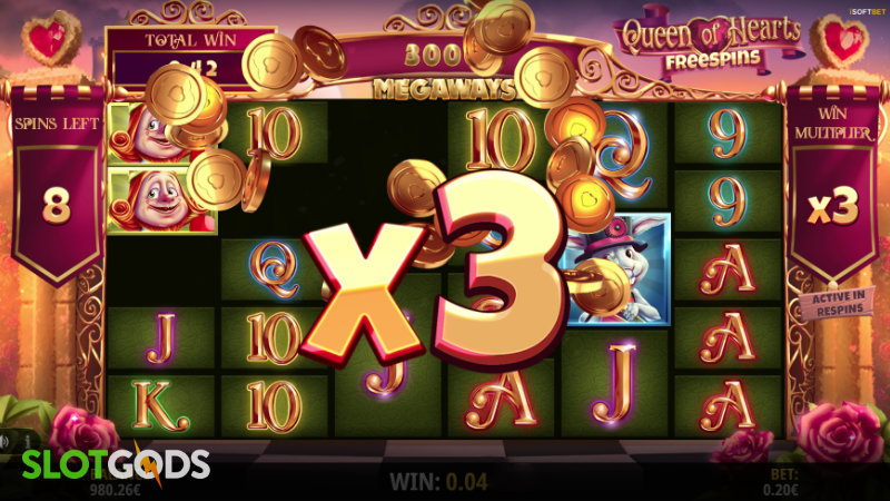Скриншот слота Queen of Wonderland Megaways от iSoftBet