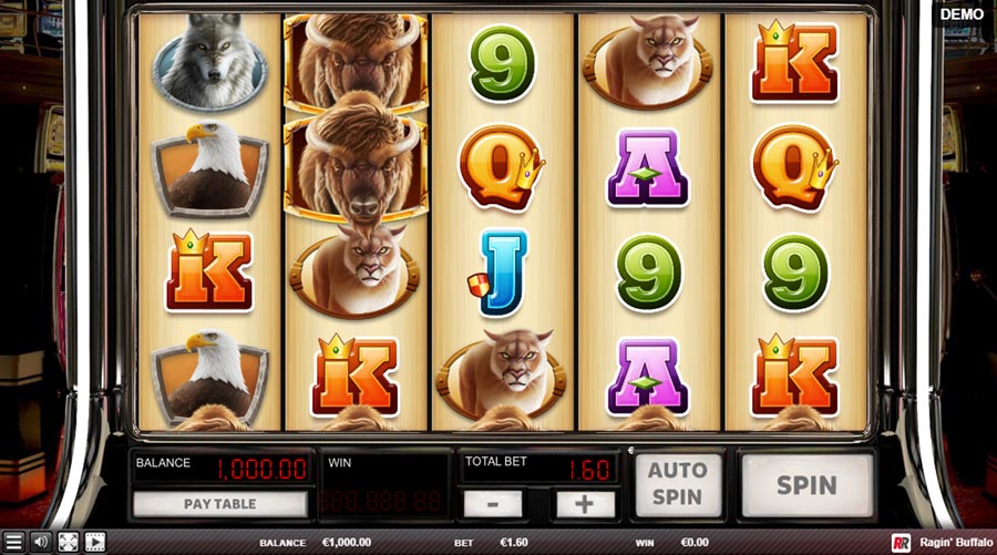 Скриншот слота Ragin Buffalo от Red Rake Gaming