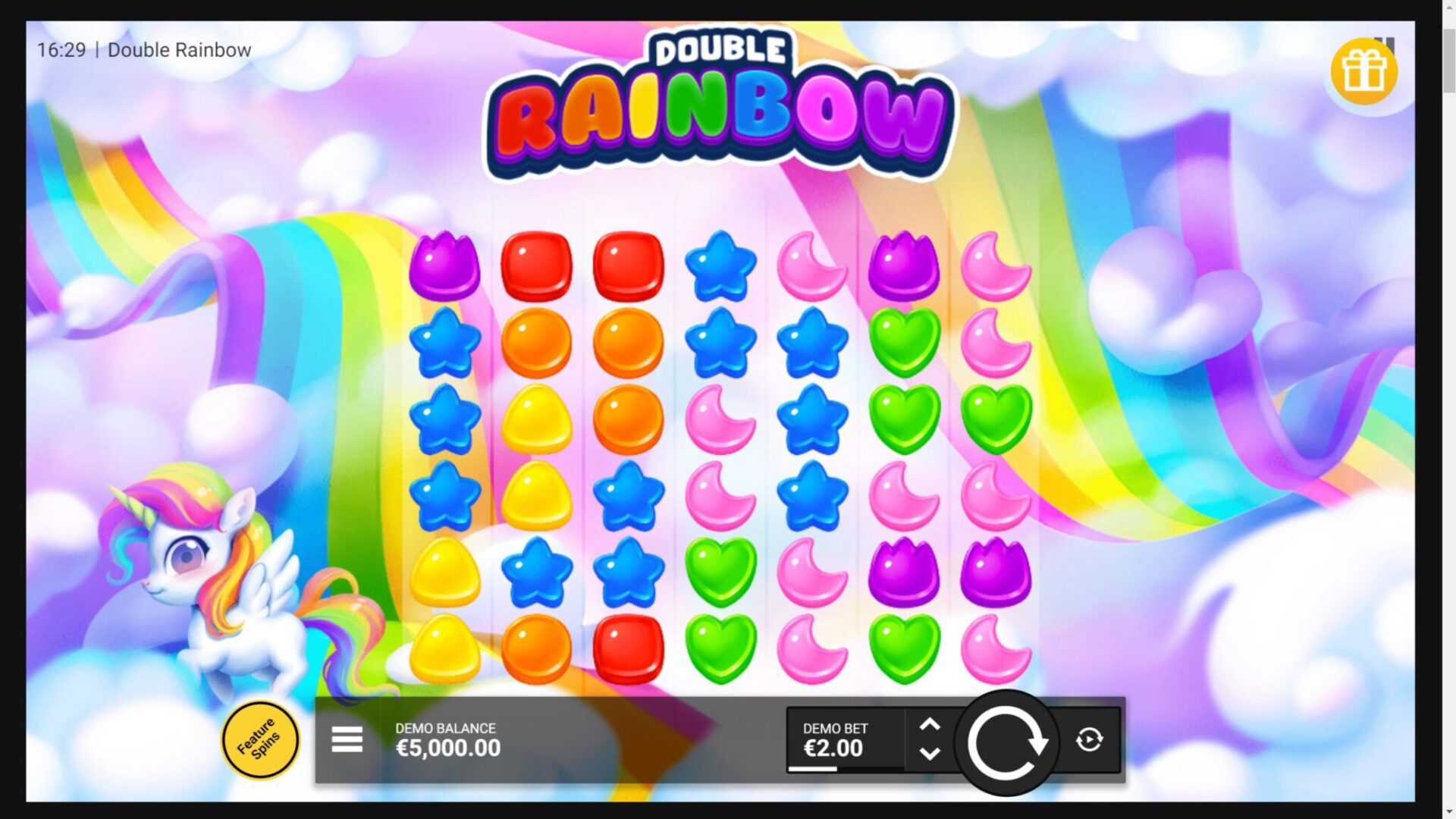 Скриншот слота Rainbow Queen от Amusnet Interactive