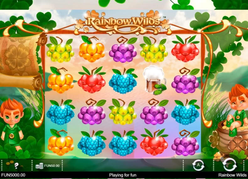 Скриншот слота Rainbow Wilds от Iron Dog Studio
