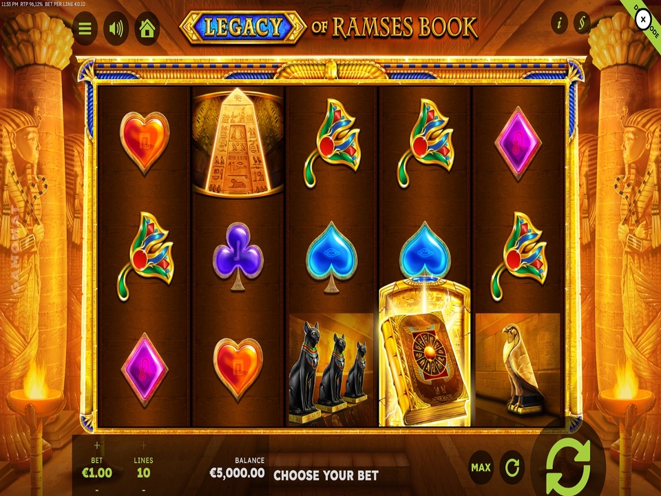 Скриншот слота Ramses Legacy от Red Rake Gaming