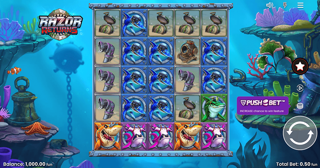 Скриншот слота Razor Returns от Push Gaming