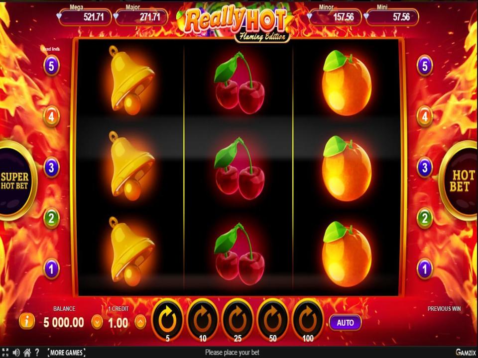 Скриншот слота Really Hot Flaming Edition от Gamzix