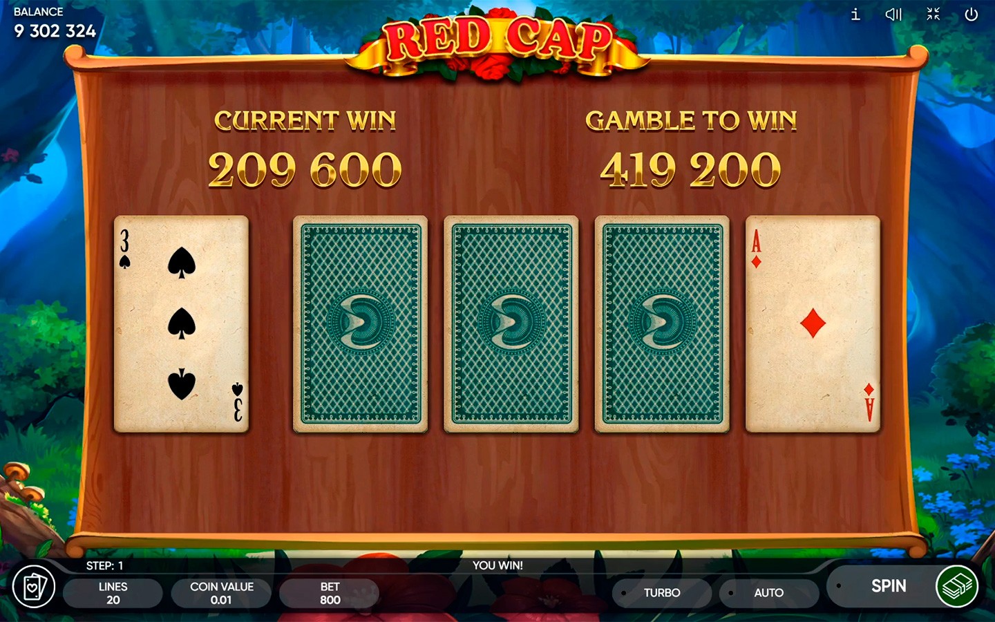 Скриншот слота Red Cap от Endorphina